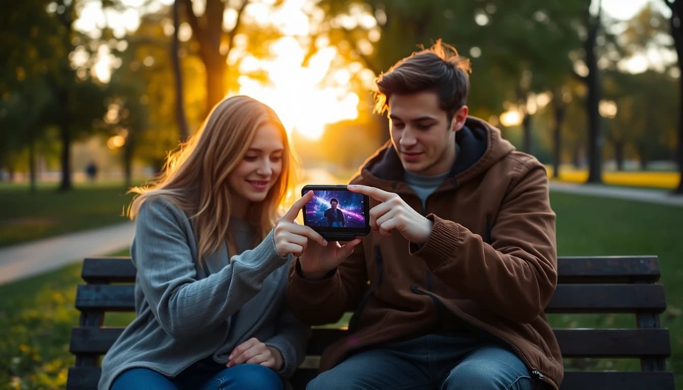 Comparing AI video generation tool output quality side by side on a phone screen