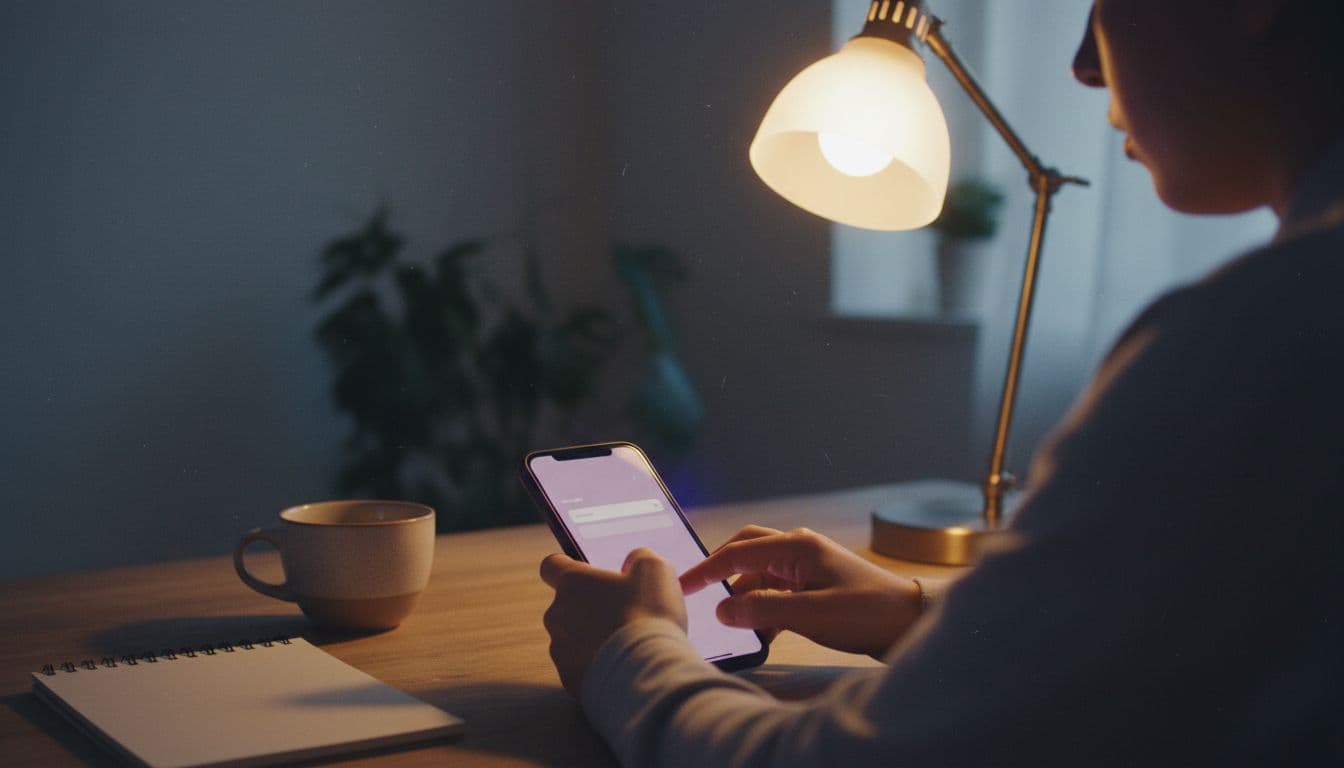 Creator typing a prompt into an AI video generation tool on a phone