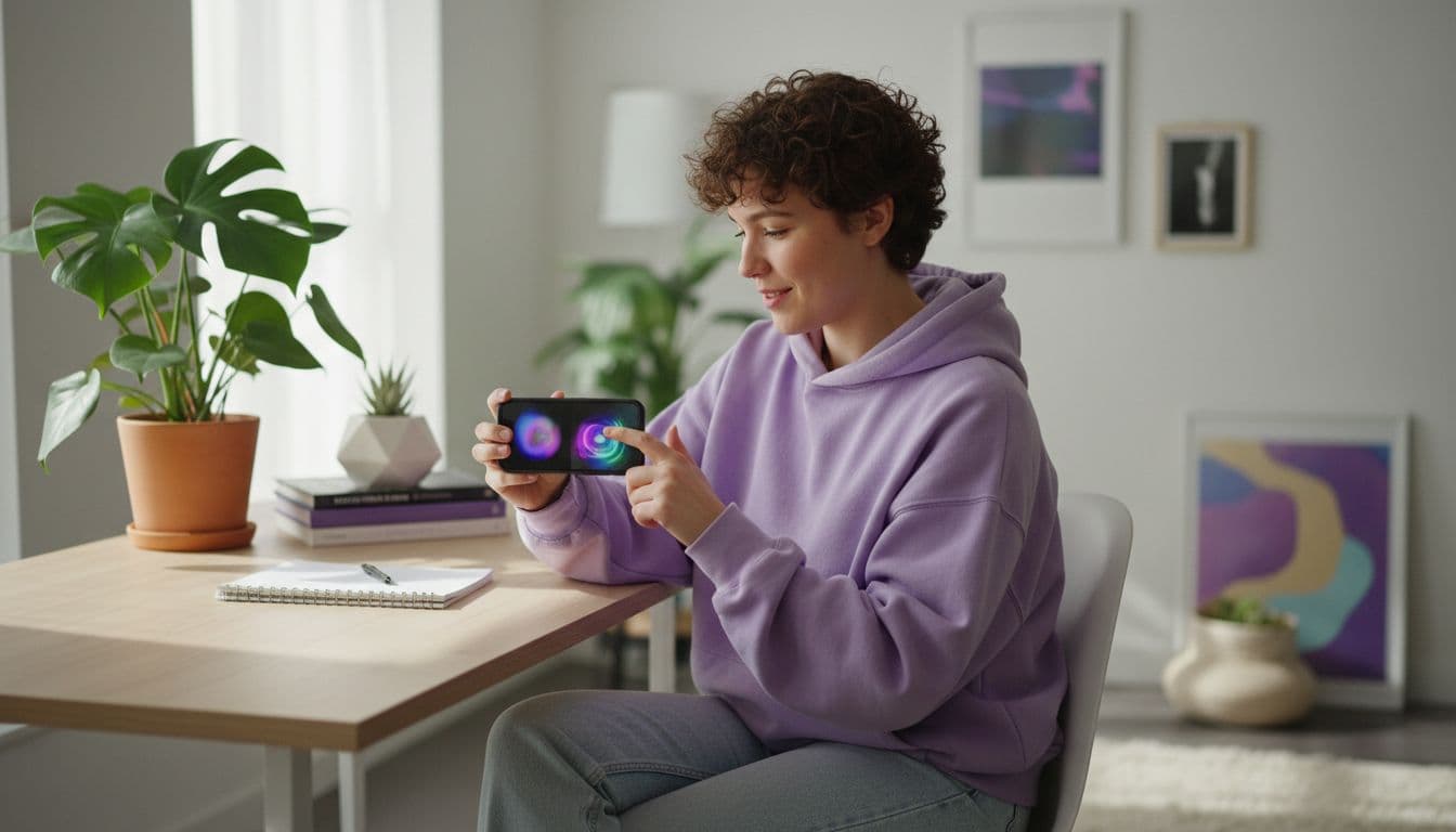 スマートフォンでAI動画作成の無料プランと有料プランを比べるクリエイター